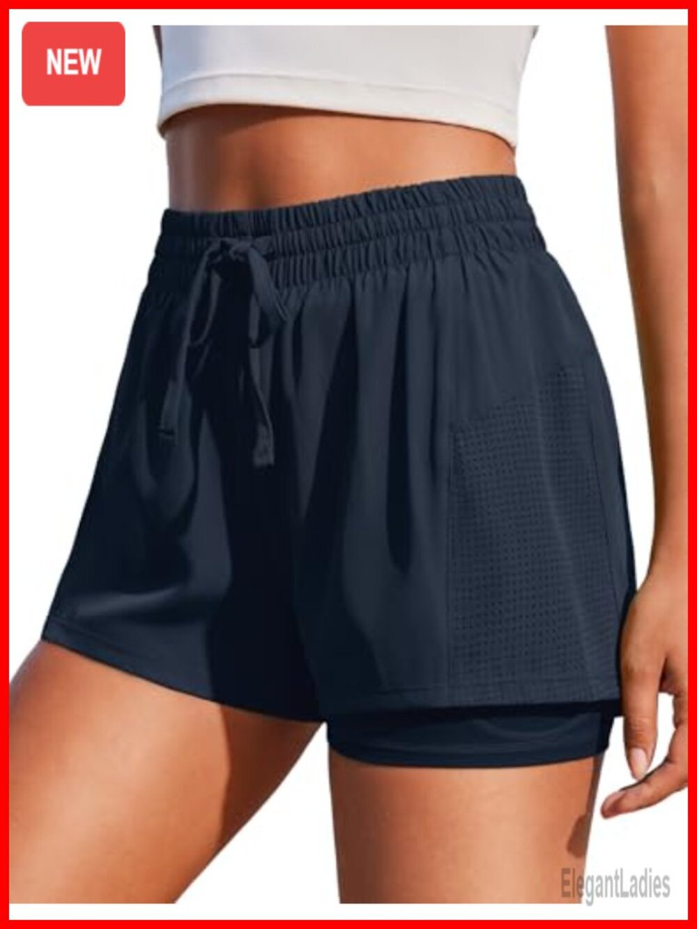 Women's 2-in-1 Running Shorts with Liner for Athletic Workout